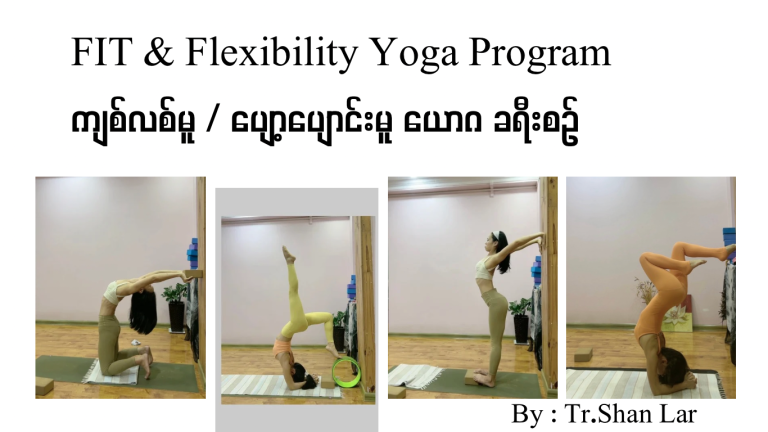 Fit & Flexibility Yoga Program(ကျစ်လစ်မူ/ပျော့ပျောင်းမူ ယောဂခရီးစဉ်)